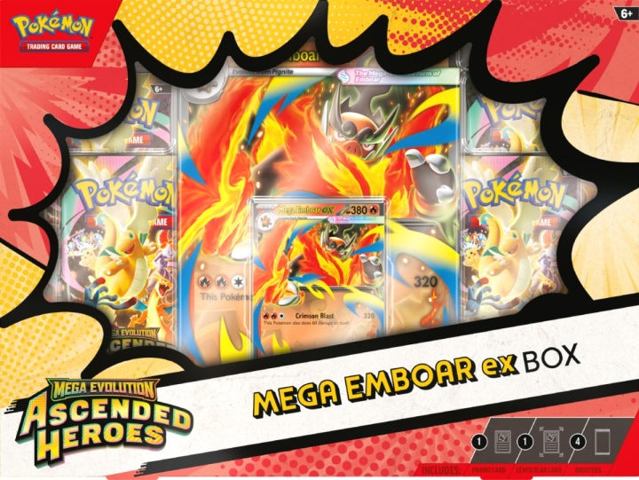 POKÉMON TCG: MEGA EVOLUTION - ASCENDED HEROES - MEGA EMBOAR EX BOX